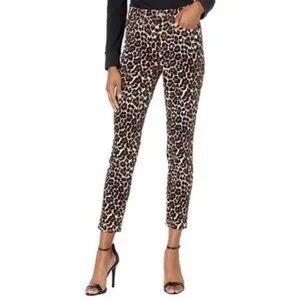 J. Crew 10” Toothpick Leopard Print With Perfecting Pockets size 24